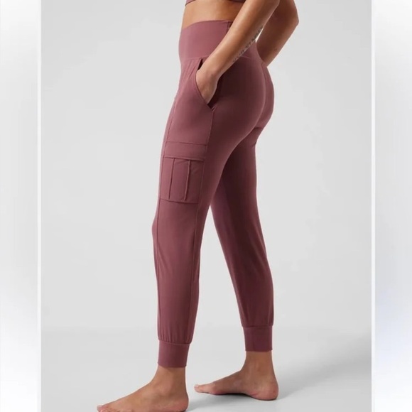 ATHLETA Salutation Cargo Jogger Pants Tawny Rose Pink Womens xl leggings - Picture 1 of 8